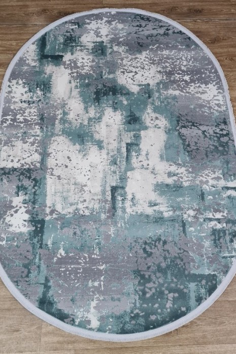 Килим Luxury 06047b beige-l.turquoise овал